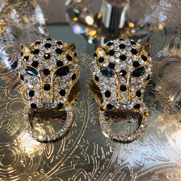 bebe Jewelry - Bebe rhinestone jaguar earrings